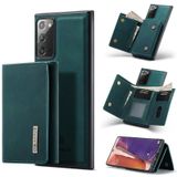 For Samsung Galaxy Note20 DG.MING M1 Series 3-Fold Multi Card Wallet + Magnetic Back Cover Shockproof Case with Holder Function(Green)