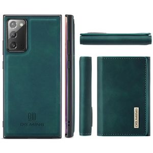 For Samsung Galaxy Note20 DG.MING M1 Series 3-Fold Multi Card Wallet + Magnetic Back Cover Shockproof Case with Holder Function(Green)