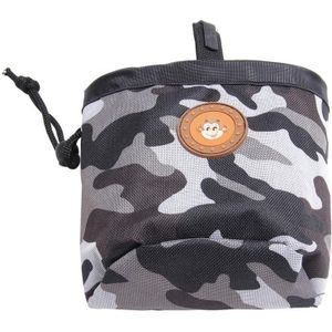Multifunctionele Pet Training Camouflage Snacks Bag Portable Dog Walking Belt Bag (zwart wit)