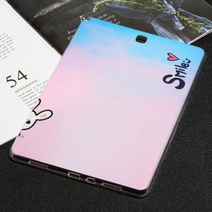 Voor Samsung Galaxy Tab A 9.7 Painted TPU Tablet Case (Smile)
