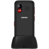 UNIWA V1000 4G Elder Mobile Phone  2.31 inch  UNISOC TIGER T117  1800mAh Battery  21 Keys  Support BT  FM  MP3  MP4  SOS  Torch  Network: 4G  with Docking Base (Black)