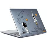 Voor MacBook Air 13.6 A2681 ENKAY Hat-Prince 3 in 1 Spaceman Pattern Laotop Beschermende Crystal Case met TPU Keyboard Film/Anti-stof Pluggen  Versie: EU (Spaceman No.1)