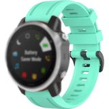 For Garmin Fenix 6S 20mm Quick Release Official Texture Wrist Strap Watchband with Plastic Button(Lake Blue)