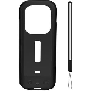 For Insta360 X3 Silicone Case Protective Cover with Hand Strap(Black)