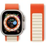 Ademende tweekleurige nylon horlogeband voor Apple Watch-serie 8 & 7 41 mm / SE 2 & 6 & SE & 5 & 4 40 mm / 3 & 2 & 1 38 mm
