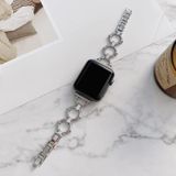 O-vormige ketting metalen vervangende band horlogeband voor Apple Watch Series 7 41mm / 6 & SE & 5 & 4 40mm / 3 & 2 & 1 38mm