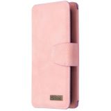 For Samsung Galaxy A40 Detachable Frosted Magnetic Horizontal Flip Leather Case with Card Slots & Holder & Zipper Wallet & Photo Frame(Pink)