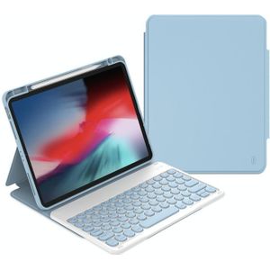 Voor iPad 10.2 2021 / Air 2019 WiWU Skin Feel Magnetic Afneembaar toetsenbord Tablet Case(Blauw)
