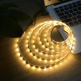 USB Power SMD 3528 Epoxy LED Strip Light Christmas Desk Decor Lamp for TV Background Lighting  Length:2m(White Light)