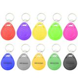 10 PCS 125KHz TK/EM4100 Proximity ID Card Chip Keychain Key Ring(Red)