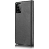 For Samsung Galaxy A52 5G DG.MING Crazy Horse Texture Flip Detachable Magnetic Leather Case with Holder & Card Slots & Wallet(Black)