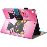 iPad Pro 10.5 inch horizontaal Schattig katten patroon PU leren Flip Hoesje met houder, slaap / ontwaak functie en opbergruimte voor pinpassen