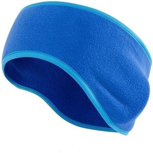 Autumn and Winter  Outdoor Sports Sweat-absorbent Breathable Warm Earmuffs Fleece Headband for Men / Women(Color Blue)