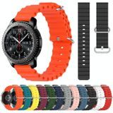 Voor Samsung Gear S3 Frontier 22mm Ocean Style siliconen effen kleur horlogeband