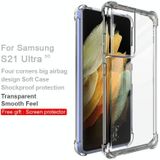 For Samsung Galaxy S21 Ultra 5G IMAK All-inclusive Shockproof Airbag TPU Case with Screen Protector(Transparent)