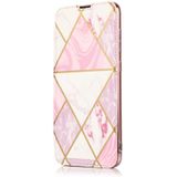 For Samsung Galaxy A70 Bronzing Plating PU + TPU Horizontal Flip Leather Case with Holder & Card Slot(Pink White)