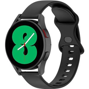 Voor Samsung Galaxy Watch5 44mm 20mm vlinder gesp effen kleur siliconen horlogeband