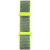 Voor Fitbit Versa / Versa 2 Nylon Watchband met Haak en Loop Fastener (Geel Zwart)