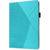 Voor Samsung Galaxy Tab A7 10.4 2020 T500 / T505 Rhombus Skin Feel Horizontal Flip Tablet Leren Case met kaartslots & houder (Blue Lake)