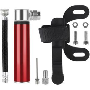 Manual Mini Portable Bicycle Aluminum Alloy Pump Basketball Football Inflatable Cylinder(Bubble Bag Red)