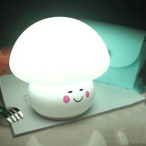 Silicone Colorful Mushroom Night Light Bedside Sleeping Table Lamp  Power source: 0.8W(Adorable Mushroom)