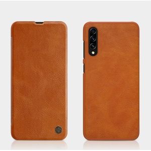 For Galaxy A70s NILLKIN QIN Series Crazy Horse Texture Horizontal Flip Leather Case with Card Slot(Brown)