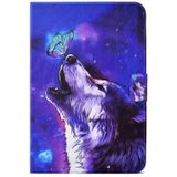 Voor Samsung Galaxy Tab A8 10.5 2021 / A8 2022 Electric Pressed TPU Smart Leather Tablet Case (Butterfly Wolf)