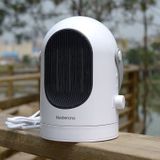 600W Winter Mini Electric Warmer Fan Heater Shaking Head Desktop Household Radiator Energy Saving EU Plug (White)