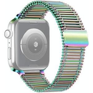 Ketting lus stalen vervangende band horlogeband voor Apple Watch Series 7 45mm / 6 & SE & 5 & 4 44mm / 3 & 2 & 1 42mm (kleurrijk)