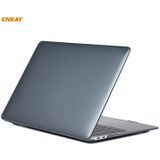 ENKAY 3 in 1 Crystal Laptop Protective Case + US Version TPU Keyboard Film + Anti-dust Plugs Set for MacBook Air 13.3 inch A2179 & A2337 (2020)(Black)
