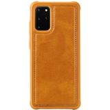 For Galaxy S20 Plus Multifunctional Detachable Magnetic Horizontal Flip Leather Case with Card Slots & Holder & Wallet(Brown)