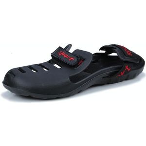 Mannen beach sandalen zomer sport casual schoenen slippers  maat: 42 (zwart)