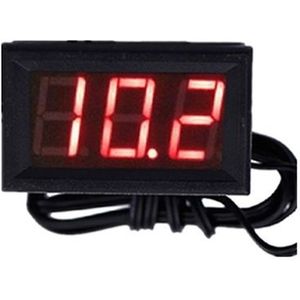 50~110C LED Temperature meter Detector Sensor Probe 12V Digital Thermometer Monitor Tester(Red)