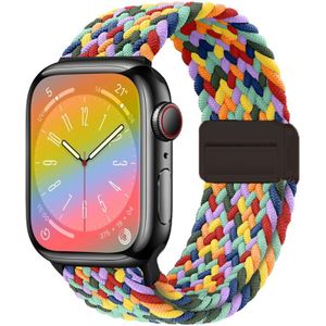 Voor Apple Watch SE 2022 40 mm nylon geweven magnetische vouwgesp horlogeband (W zeven kleuren)