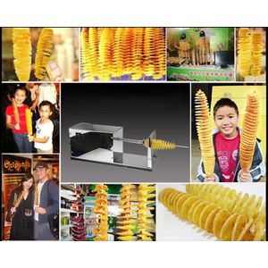 Stainless Steel Electric Tornado Potato Tower Crane  EU Plug