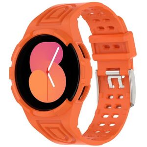 For Samsung Galaxy Watch5 40mm Armor Integrated TPU Double-Pin Buckle Smart Watch Band(Orange)