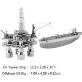 3D Metal Assembly Model Train Drilling Cruise DIY Puzzel  Stijl: Olie boren en Cruise Set