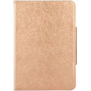 Universal Strokes Texture Horizontal Flip Leather Case with Holder for 10 inch Tablet PC(Gold)