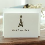 40 PCS Retro Blessing Birthday High-End Thank You Message Card Lover Thanksgiving Christmas Day Greeting Card(6-Iron Tower)