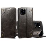 Voor iPhone 11 Pro barok eenvoudige horizontale Flip lederen draagtas  met houder & kaartsleuven & portemonnee (zwart)