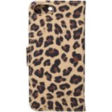 For  iPhone 8 & 7  Leopard Pattern Horizontal Flip Leather Case with Holder & Card Slots & Wallet(Yellow)