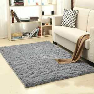 Shaggy Carpet for Living Room Home Warm Plush Floor Rugs fluffy Mats Kids Room Faux Fur Area Rug  Size:80x200cm(Sliver Gray)
