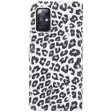 For Samsung Galaxy Note20 Leopard Pattern Horizontal Flip Leather Case with Holder & Card Slots(White)
