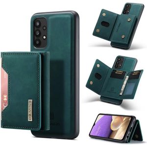 For Samsung Galaxy A32 5G DG.MING M2 Series 3-Fold Multi Card Bag + Magnetic Back Cover Shockproof Case with Wallet & Holder Function(Green)