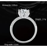 MSR017 sterling zilveren S925 witgoud vergulde moissanite ring (nr. 9)