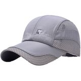 Letter Printed Mesh Quick-drying Breathable Cap  Size: 55-60cm(Grey)