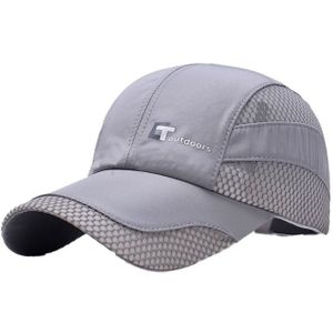 Letter Printed Mesh Quick-drying Breathable Cap  Size: 55-60cm(Grey)