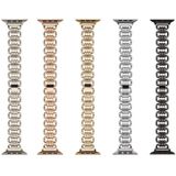 U-ketting metalen horlogeband voor Apple Watch-serie 8 & 7 41 mm / SE 2 & 6 & SE & 5 & 4 40 mm / 3 & 2 & 1 38 mm (roségoud)