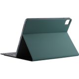 T129 Detachable Bluetooth Black Keyboard Microfiber Leather Protective Case for iPad Pro 12.9 inch (2020)  with Holder (Dark Green)
