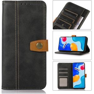 For Motorola Moto G52 4G Stitching Thread Calf Texture Leather Phone Case(Black)